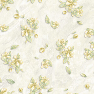 vintage hand-drawn watercolor pattern pink flowers of apple tree, leaves of tree branches on a seamless blue textured background for use in design, textile, wallpaper, wrapping paper, stationery; Shutterstock ID 1657980481; purchase_order: -; job: -; client: -; other: -