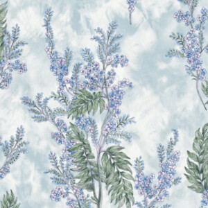 Floral seamless pattern with flowers and leaves on white background