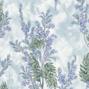 Floral seamless pattern with flowers and leaves on white background