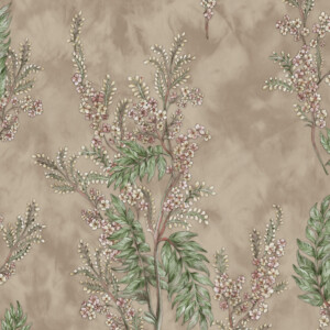 Floral seamless pattern with flowers and leaves on white background